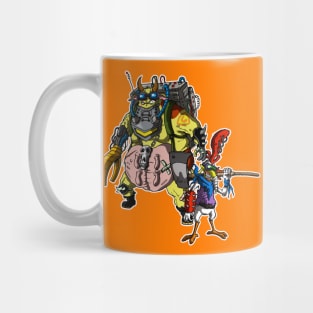 cow and chicken postapocalypse Mug